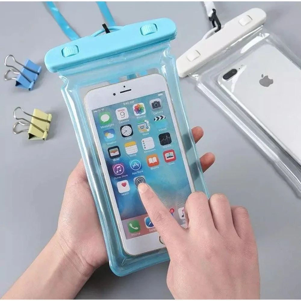 3 pcs Cell Phone Pouch Waterproof Universal Bag Case with Neck Lanyard - Underwa